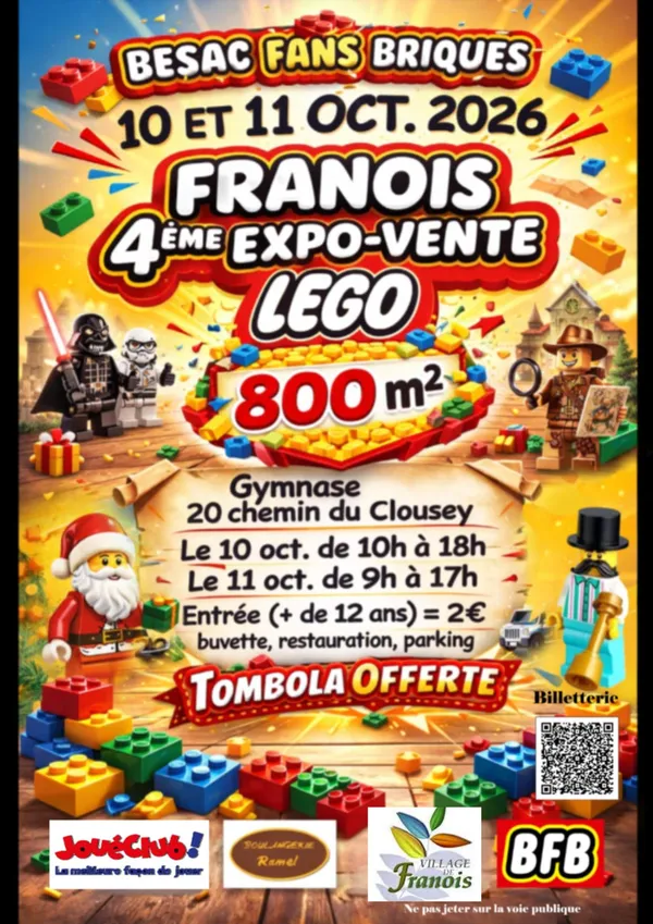 Expo LEGO à Franois : 850 m² dédiés à la petite brique !