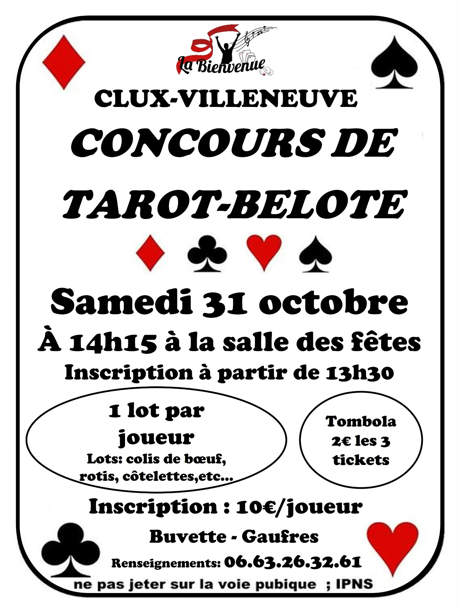 Concours de cartes Tarot-Belote