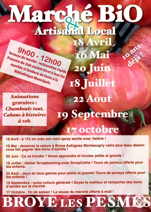 Marché Bio et Artisanal local à Broye