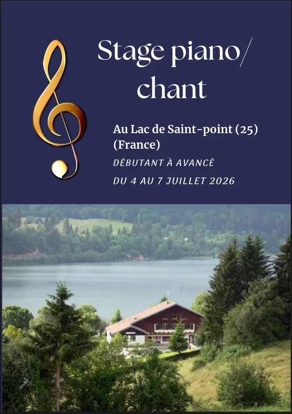 Stage de piano et/ou chant pour adultes de tous niveaux
