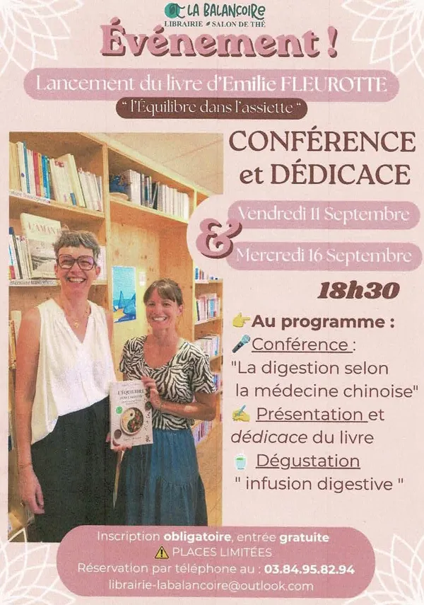 Lancement du livre d'Emilie FLEUROTTE "L'Équilibre est dans l'assiette", Conférence et Dédicace