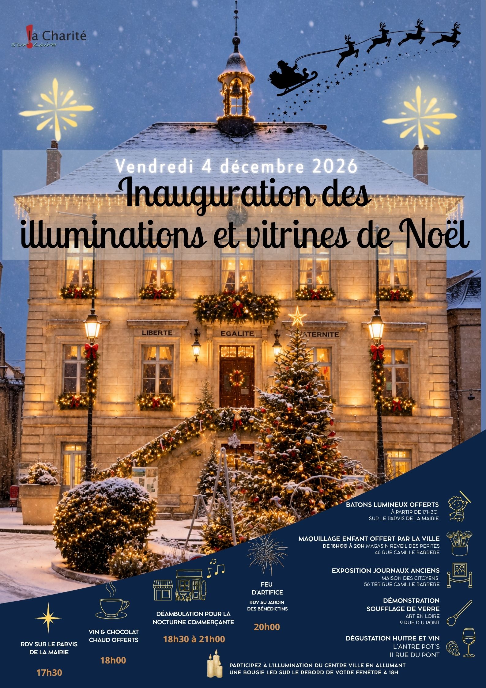 Inauguration des illuminations de la ville et des vitrines de Noel