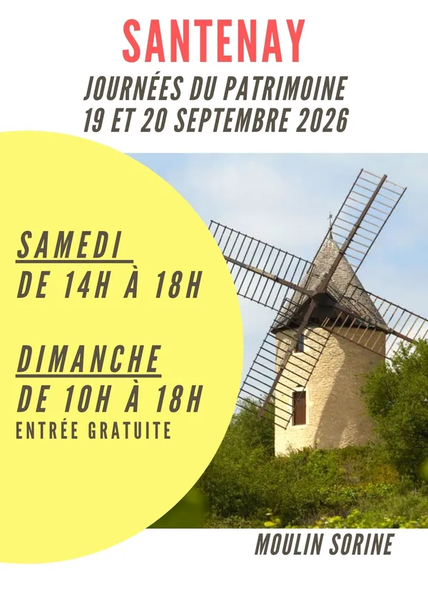 Journées du patrimoine 2026 - Moulin Sorine