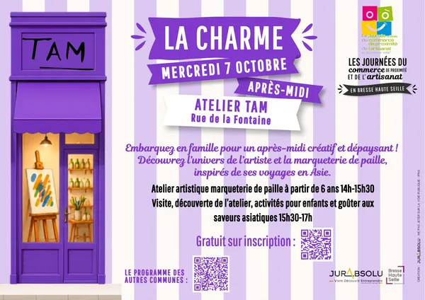 Après-midi Artistique pour enfants à l'Atelier TAM - Journées du Commerce de proximité et de l'Artisanat
