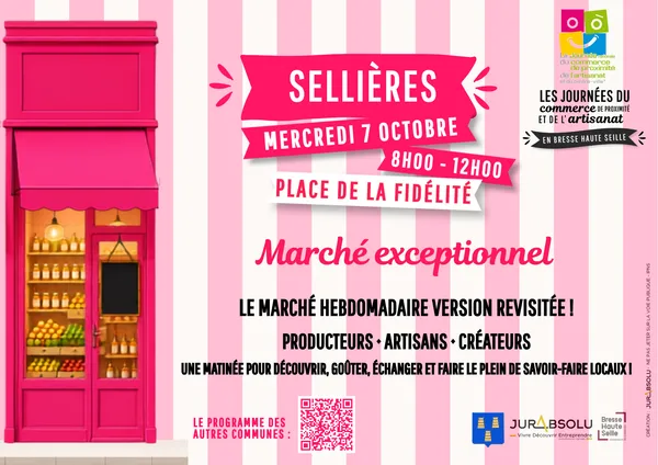Marché de Sellières revisité - Journées du Commerce de proximité et de l'Artisanat