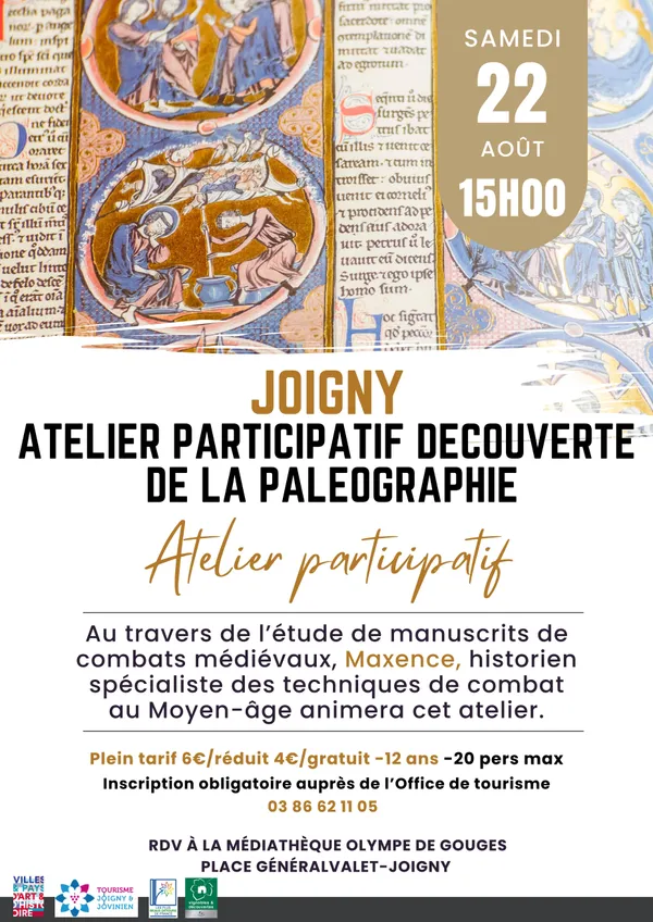 Atelier participatif Joigny "Découverte de la paléographie"