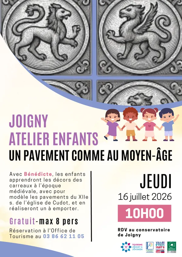 Ateliers Jeune Public à Joigny "Un Pavement comme au Moyen-Âge"