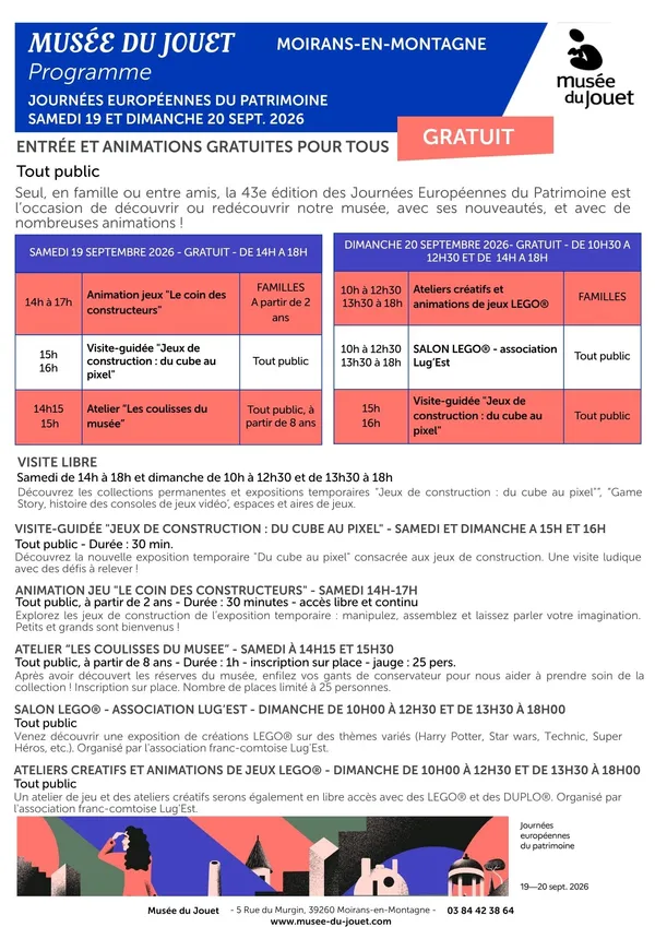 Journées Européennes du Patrimoine - Musée du Jouet