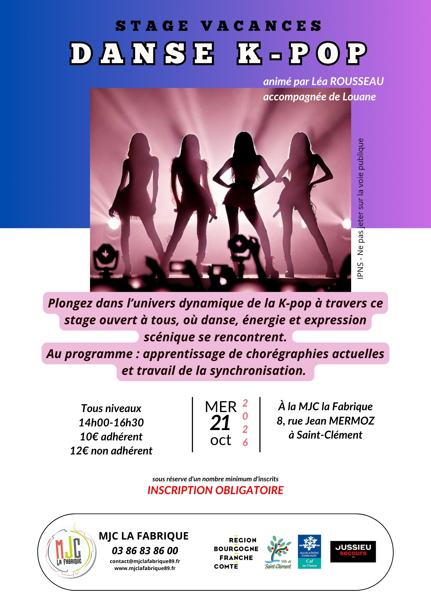 Stage de danse K-pop