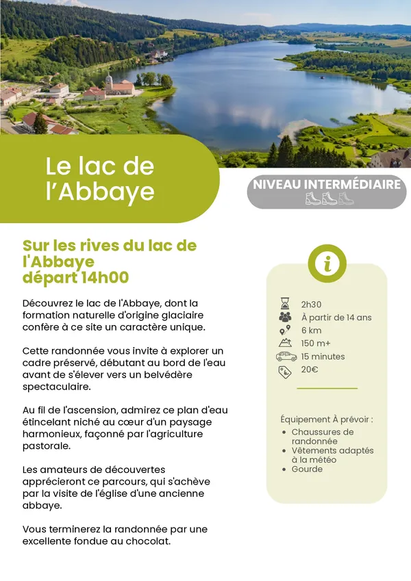 Rando gourmande - Lac de l'Abbaye