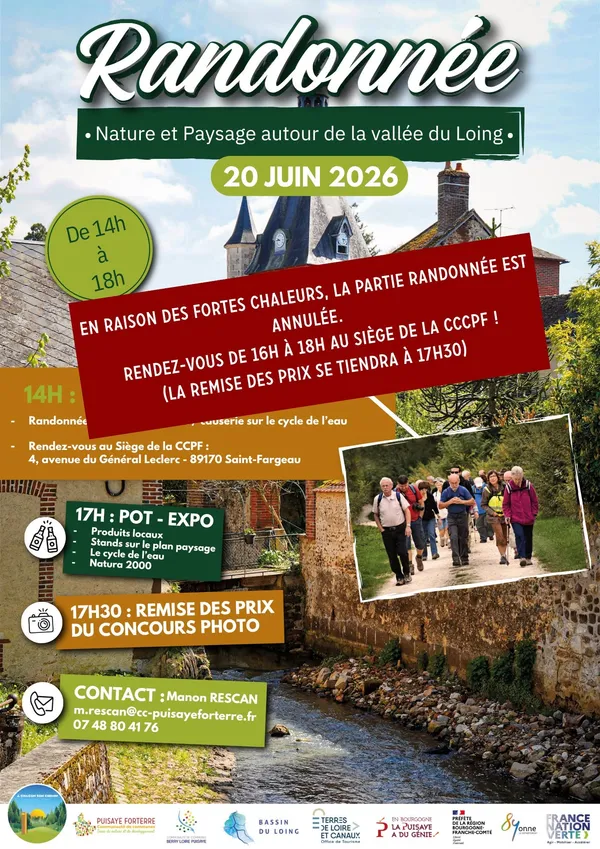 Randonnée Nature et Paysage autour de la vallée du Loing