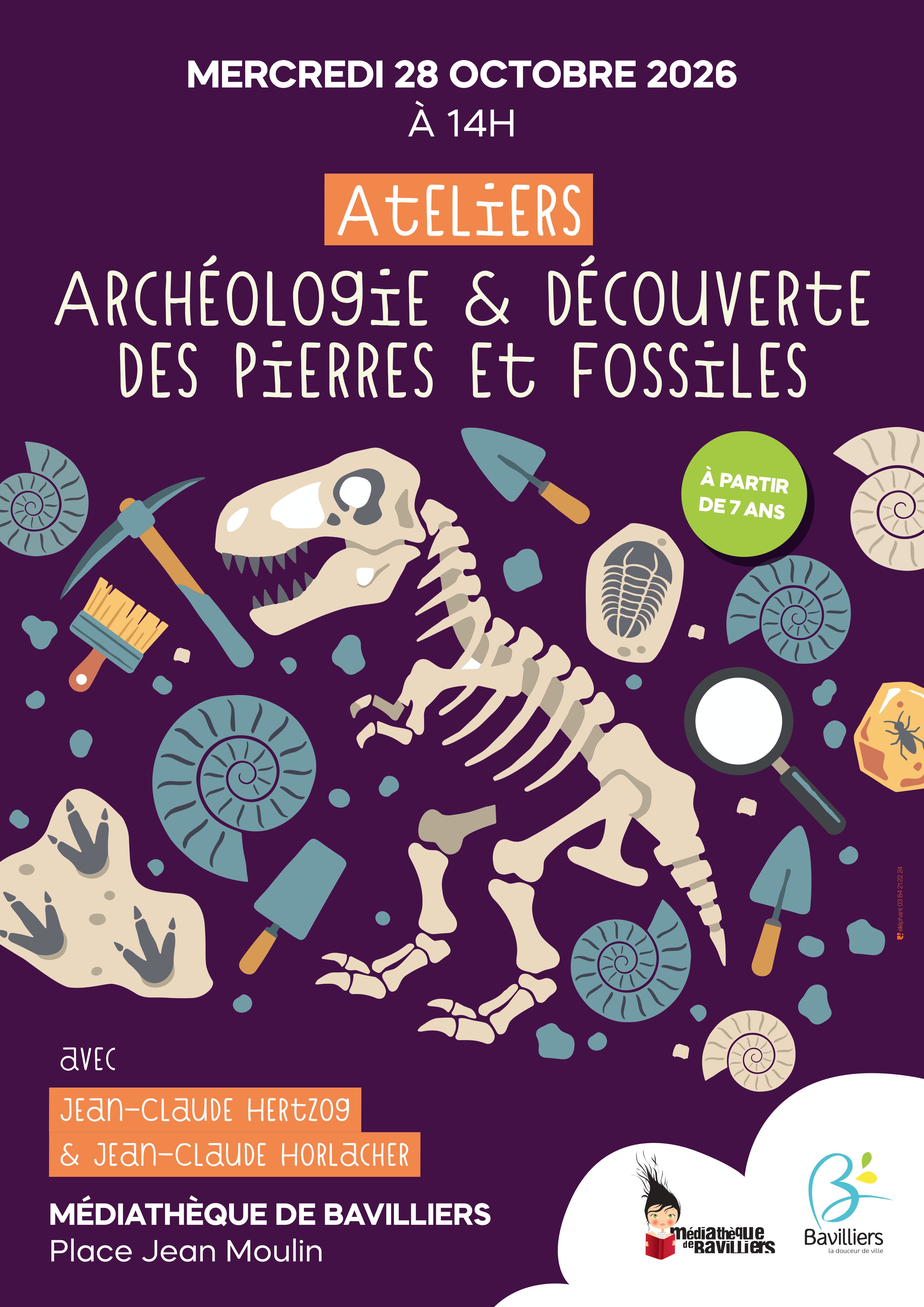 Atelier Archéologie : à la découverte des pierres et des fossiles