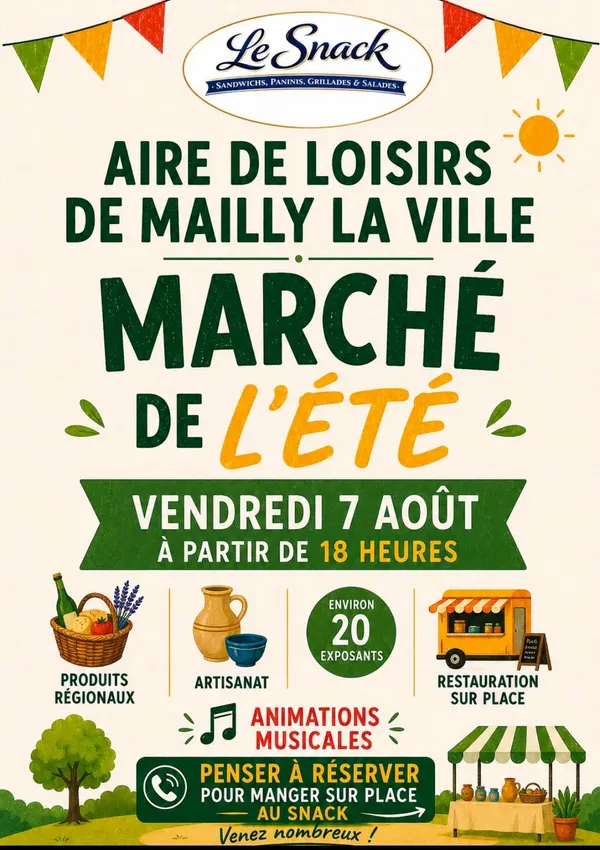 Marché de l'été à Mailly-la-ville