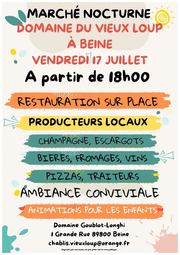 Marché Nocturne au Domaine du Vieux Loup