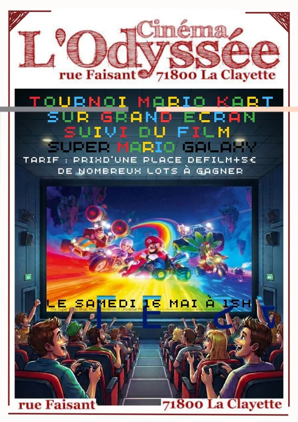Tournoi MARIO KART sur GRAND ECRAN