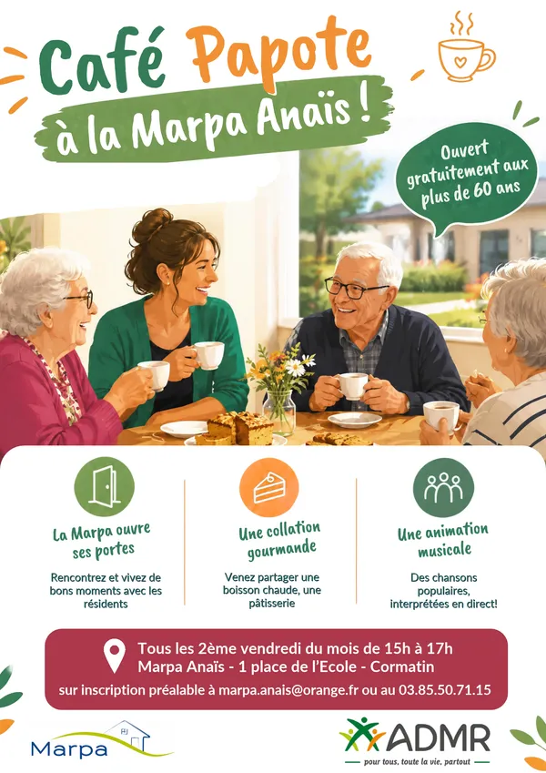 La Marpa Anaïs à Cormatin lance son 1er café papote !