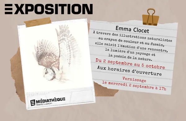 Médiathèque de Saint-Lupicin : Exposition Emma Clocet