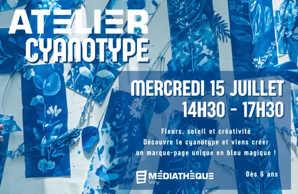 Médiathèque de Viry : Atelier cyanotype