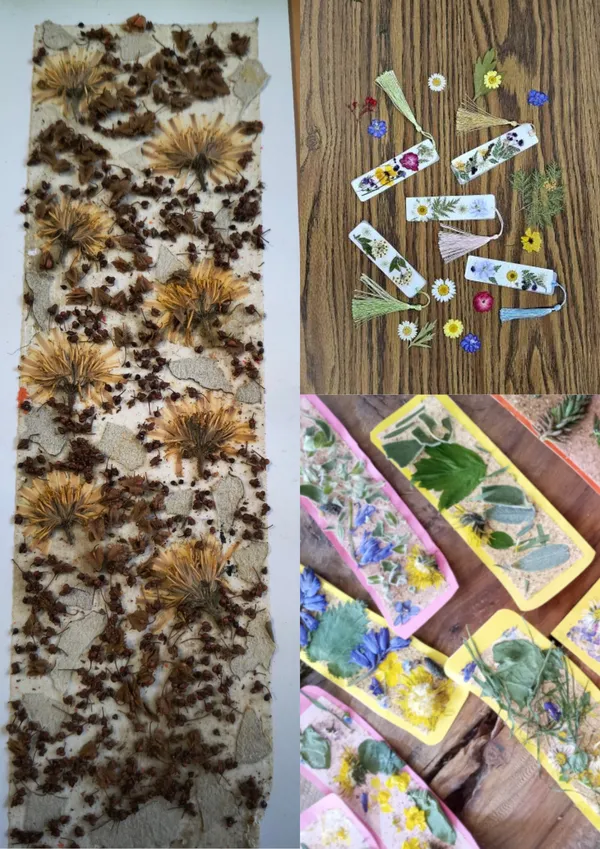 Atelier créatif "marque-page en mosaïque végétale"