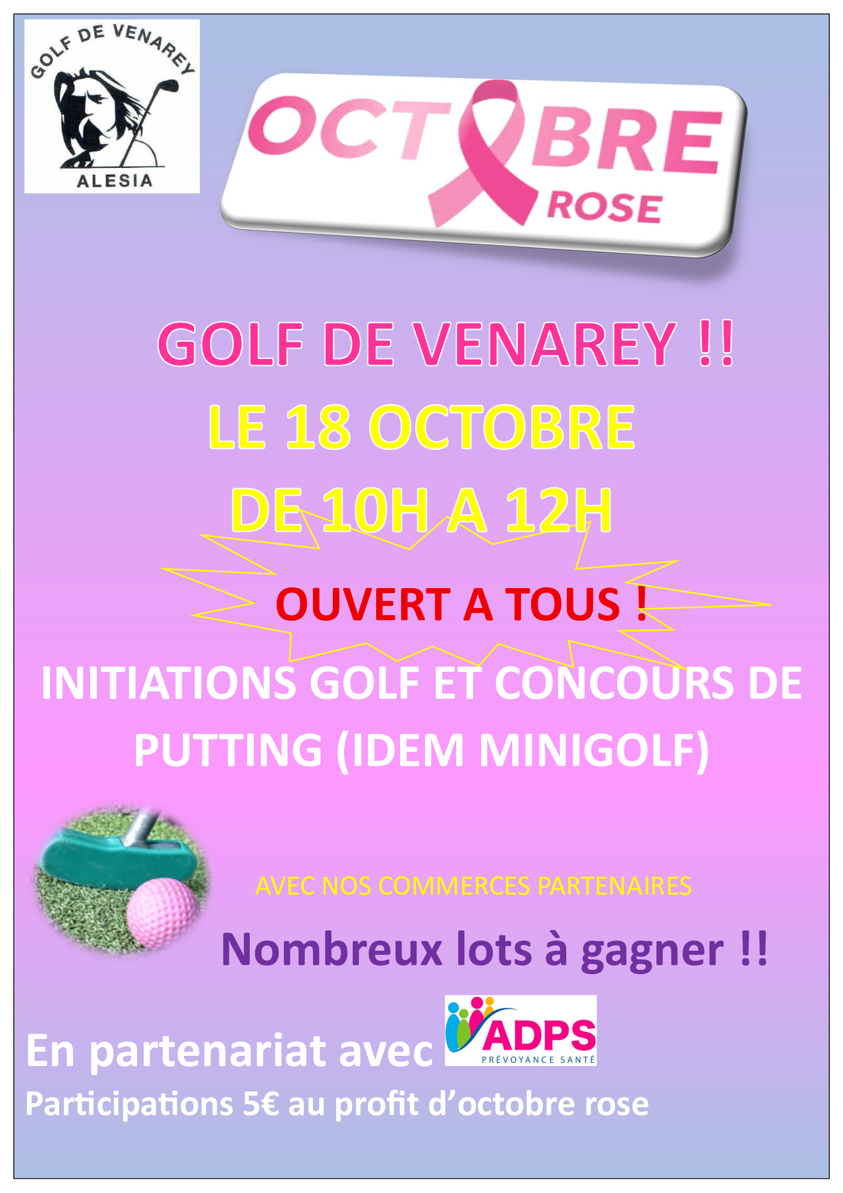 Initiation golf et concours de putting