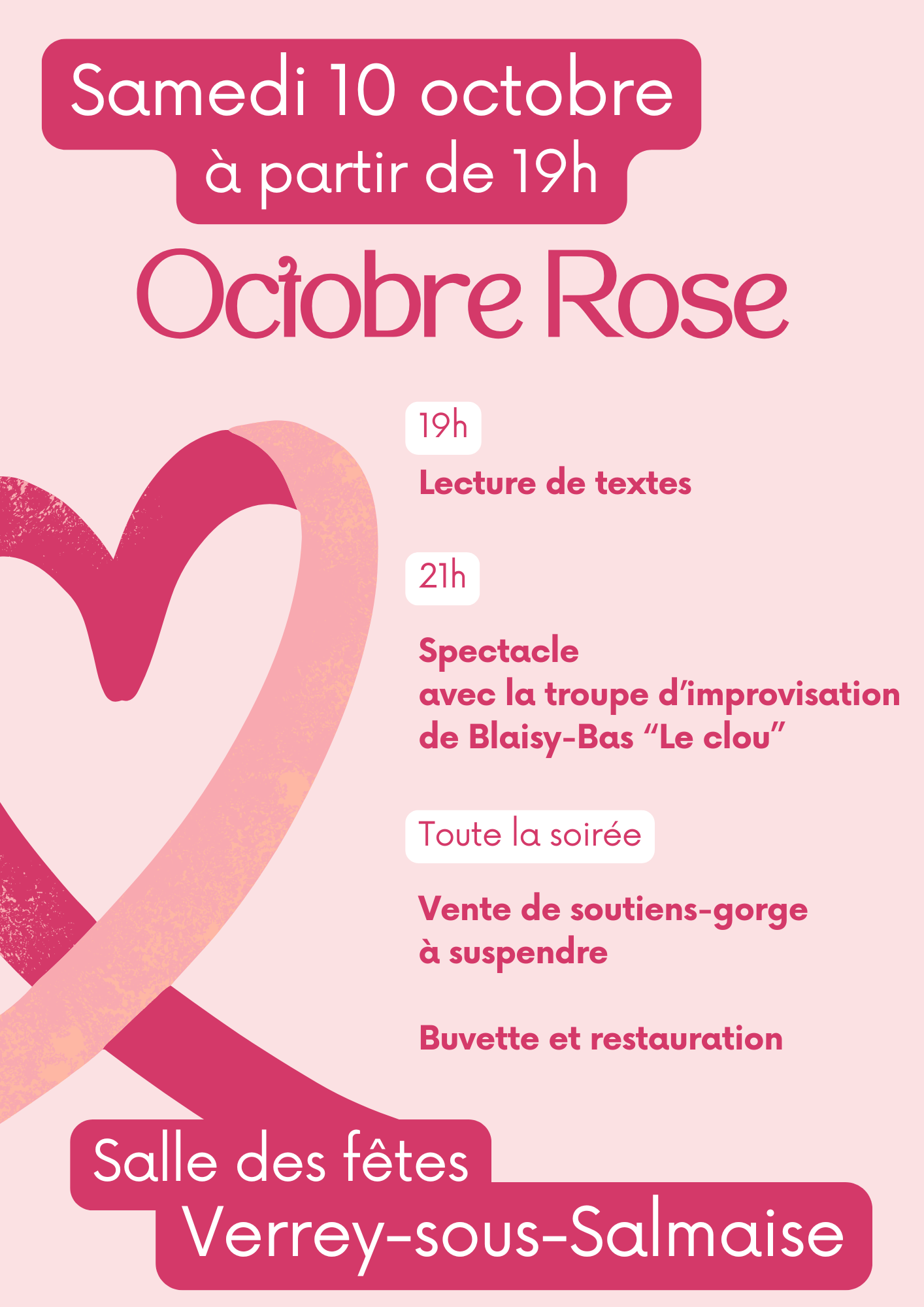 Soirée lectures et improvisation - Octobre rose