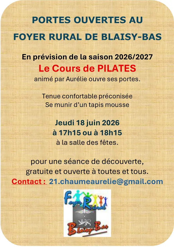 Atelier découverte du Pilates