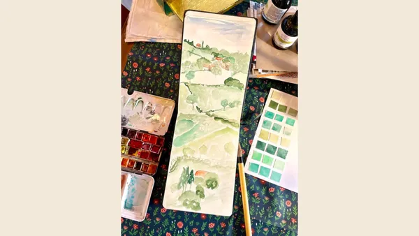 Atelier collectif d’aquarelle – Paysage du Brionnais