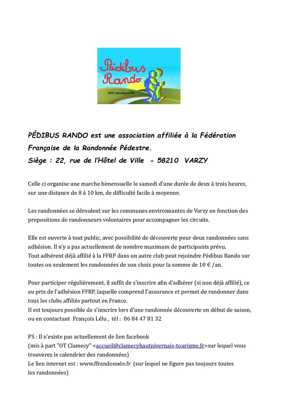Randonnée Pédibus Rando  - Varzy