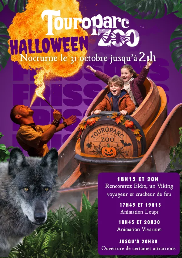 Nocturne pour Halloween à Touroparc