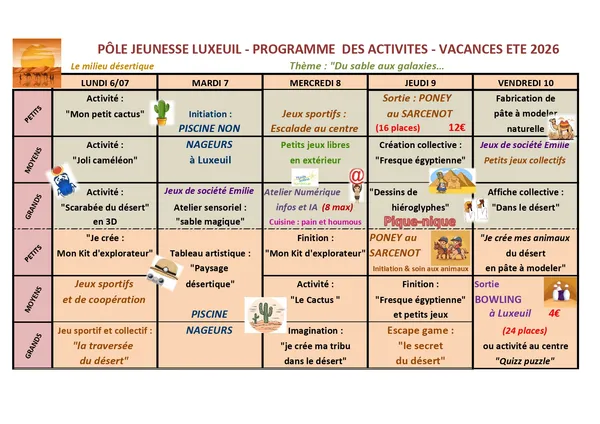Vacances d'été au pôle jeunesse