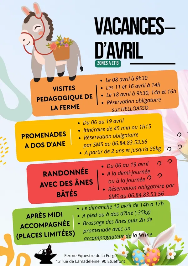 Vacances d'avril à la ferme