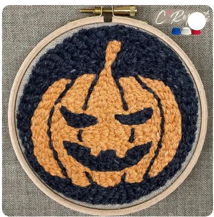 Atelier Enfant (à partir de 6 ans) - Punch Needle : Citrouille d'Halloween