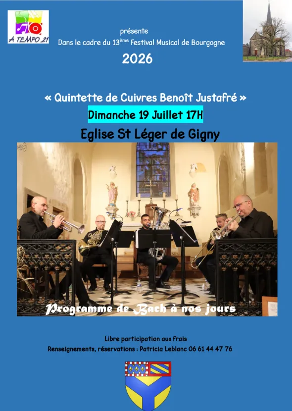 13ème Festival Musical de bourgogne - Quintette de cuivre