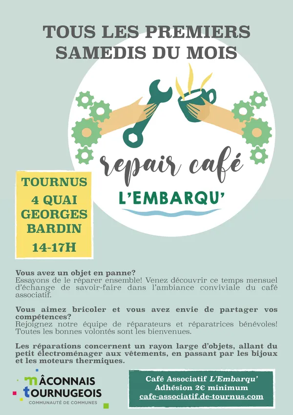 "Repair-café" à l’Embarqu’ de Tournus