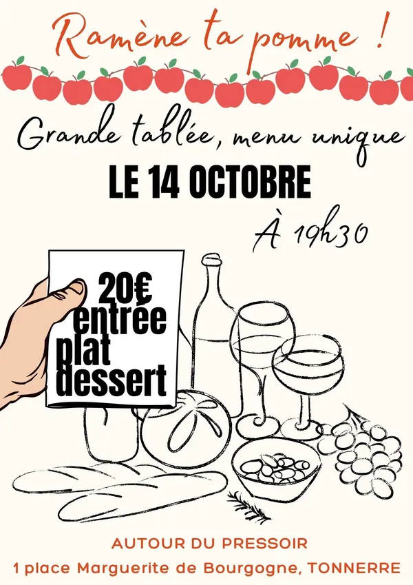 Dîner en grande tablée