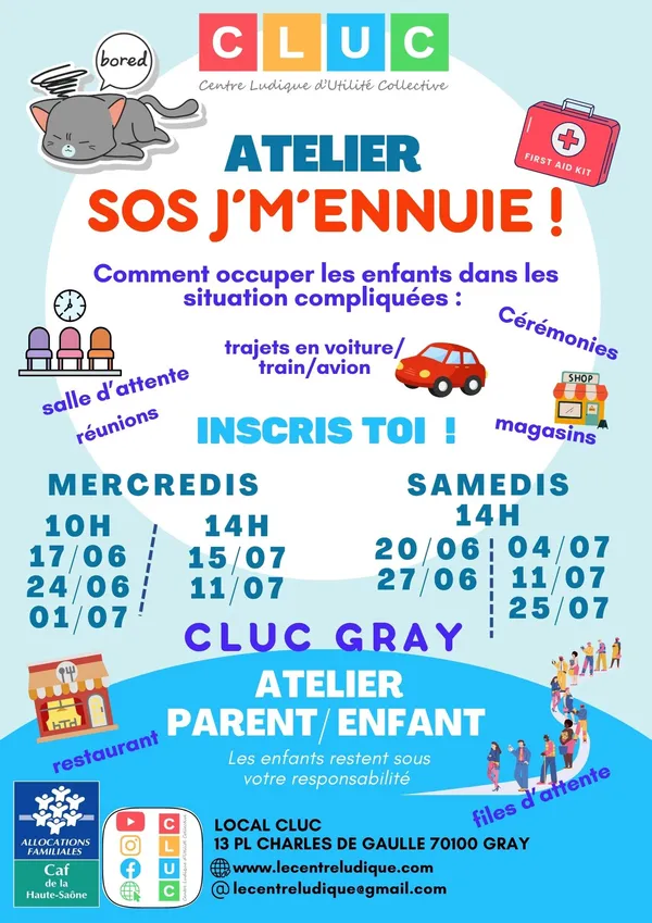 Atelier SOS j'mennuie Parent / enfant