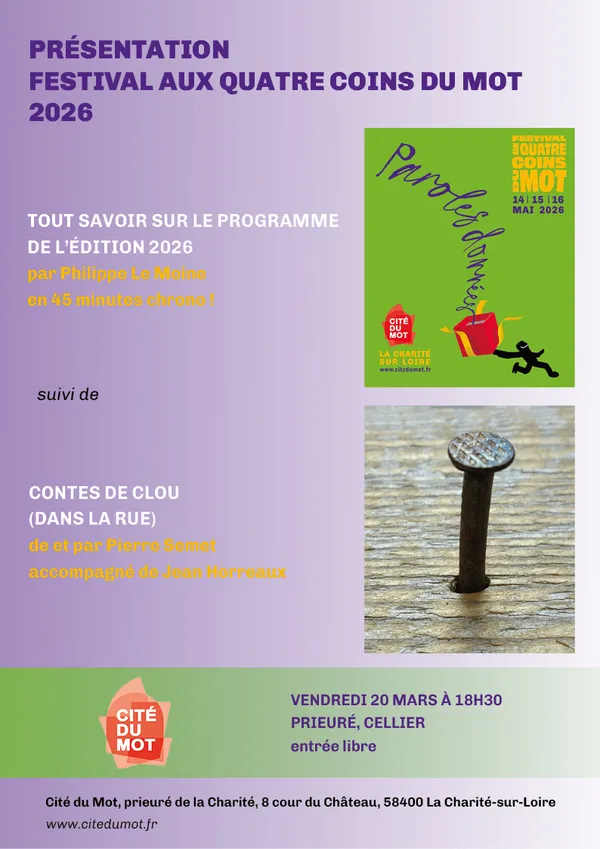Présentation du festival Aux quatre coins du mot