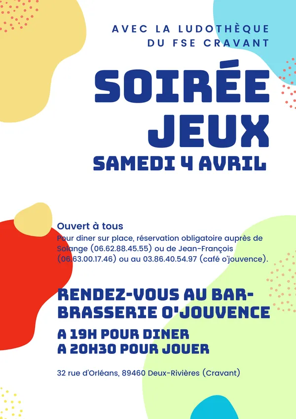 Soirée jeux O'Jouvence