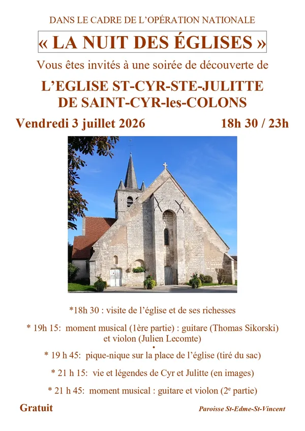 La nuit des églises : soirée découverte