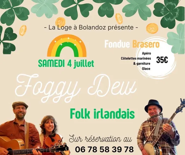 Repas - Concert irlandais à la Loge