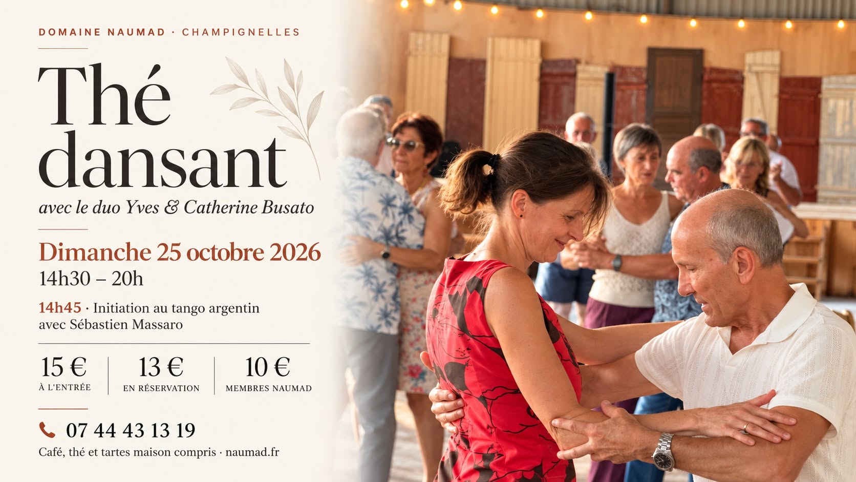 Thé dansant au Domaine Naumad - avec le duo Yves & Catherine Busato