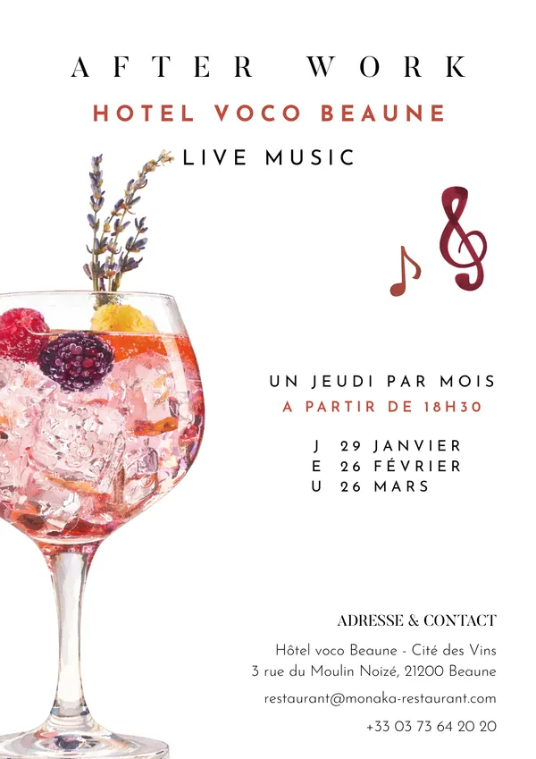 Afterwork à l'Hôtel voco Beaune - Cité des Vins 