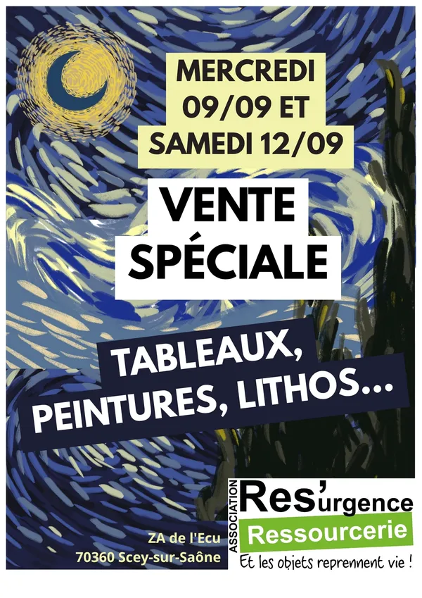 Vente spéciale tableaux