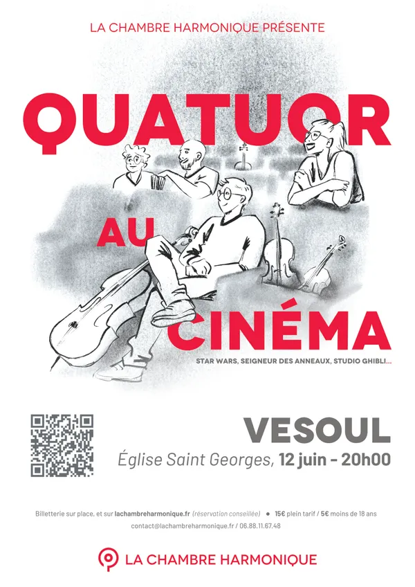Concert à l'église : Quatuor au cinéma