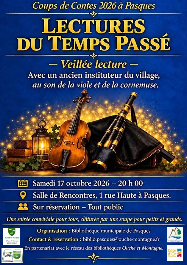 Veillée lectures et musique, avec un ancien instituteur du village