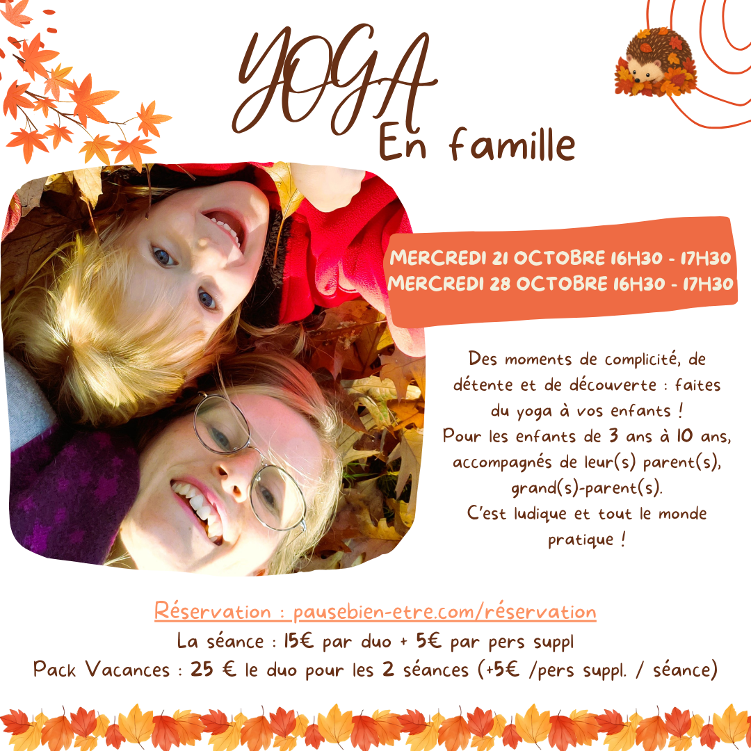 Yoga famille / enfants de 3 à 10 ans