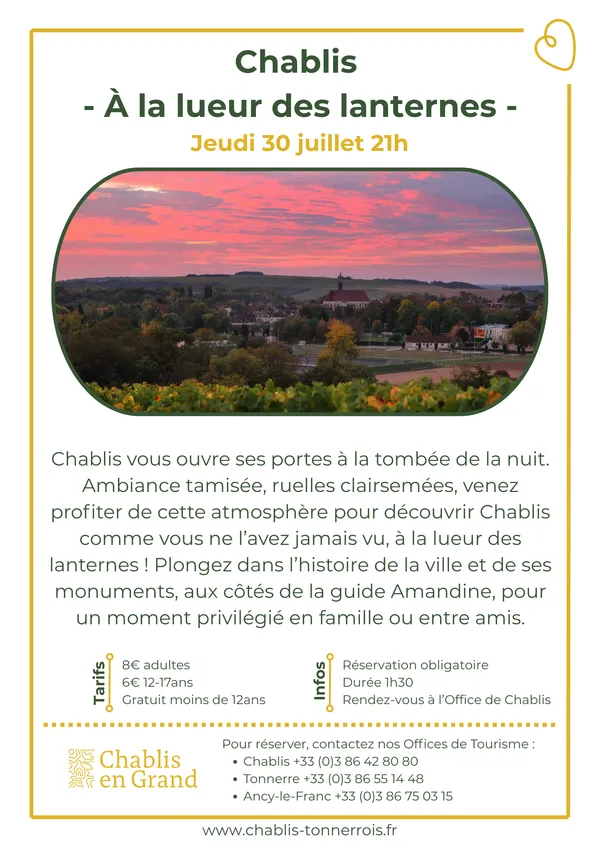 Chablis à la lueur des lanternes