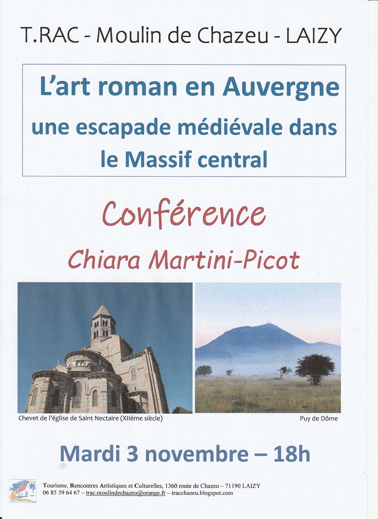 "L'art roman en Auvergne : une escapade médiévale dans le Massif Central - Conférence de Chiara Martini-Picot