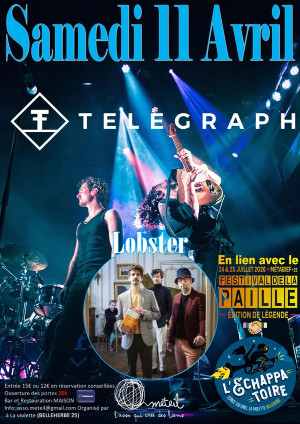 Concert TELEGRAPH et LOBSTER à L'ECHAPPATOIRE par Méteil