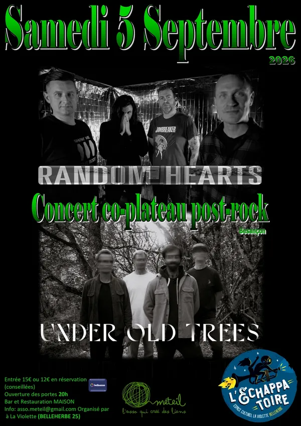Concert UNDER OLD TREES et RANDOM HEARTS  par Méteil